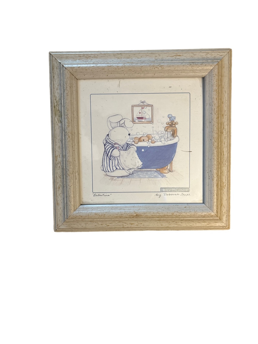 Framed Deborah Jones “Bathtime” Illustration with second Bath piece